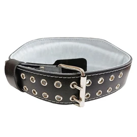 VERRI | Cinturón para pesas acojinado con forro de carnaza para protección de áreas lumbar y abdominal en entrenamiento de gym o gimnasio, negro, M