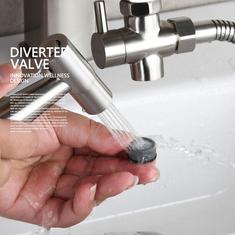 Tecmolog Faucet Valve Splitter Brass Sink Valve Diverter for Kitchen