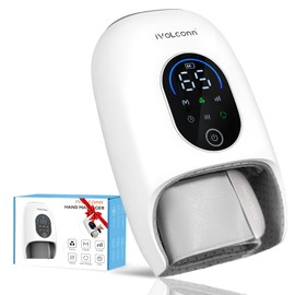 iVOLCONN Hand Massager with 6 Modes and 3 Heating Levels for Hot and Cold Therapy, Wrist and Hand Massager with Heat and Compression for Arthritis and Carpal Tunnel, Palm Roller, Gifts for Women Men