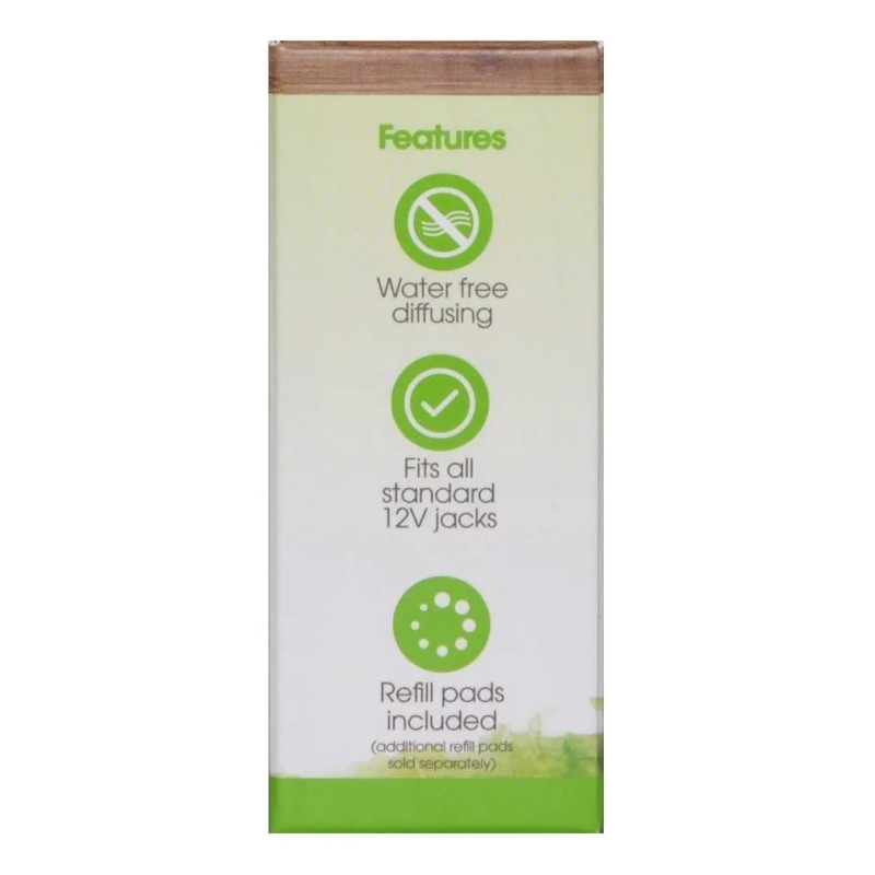 Greenair Carbreeze Negro Con Gris Esencial Difusor De Aceite