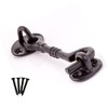 Black Cabin Hook 4-Inch Traditional Cast Iron Fancy Cabin Hook