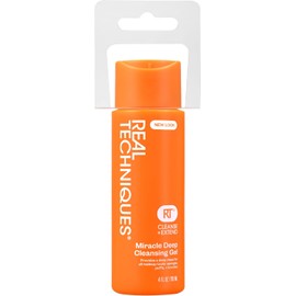 Real Techniques Makeup Brush Cleaner Gel, Brush and Blender Beauty Sponge Cleansing Shampoo, 4 Fl Oz