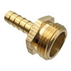 GRIDTECH Brass Garden Hose Adapter Fitting, 3/8” Barb and 3/4”