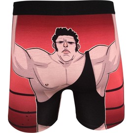 Good Luck Undies Men's Andre The Giant, Cartoon Boxer Brief Underwear, Large