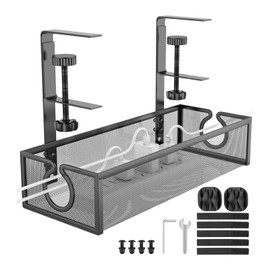 Cable Organizer Box, Multifunctional Wire Organizer, Metal Mesh Table Accessories, Reusable Cable Management for Home, Studio