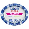 Dixie Ultra Disposable Paper Platters, 10" x 12.5", 25 Count