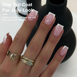 KQueenest Soft Gel French Nail Tips, 300 Pcs White French Tip Press on Nails Extra Short Square, Natural Fake Nails, French Gel Nail Tip Kit, Pre-Applied Artificial Nails for Glue Nail Art, Pink