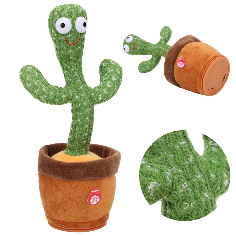 Electronic Cactus Plush Toys Singing Dancing Cactus Educational Children Kids