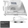 Bathroom 11.8IN Exhaust Fan with Light 165CFM 3CCT Shower Bathroom