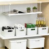 Small Plastic Storage Basket with Handles, Durable Organizer Bin, Open-Top
