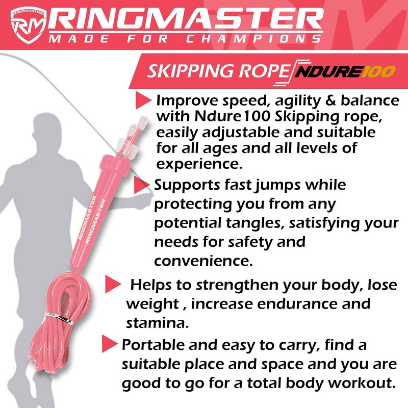 RingMaster Sports Ndure 1000 Jump Rope Skipping Adjustable PVC Fitness