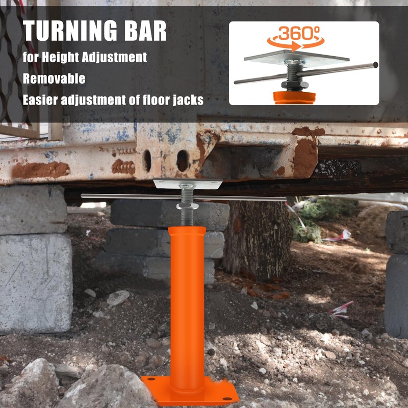 2 Pcs House Floor Jacks for Leveling,11-16" Height Range,9920 lbs