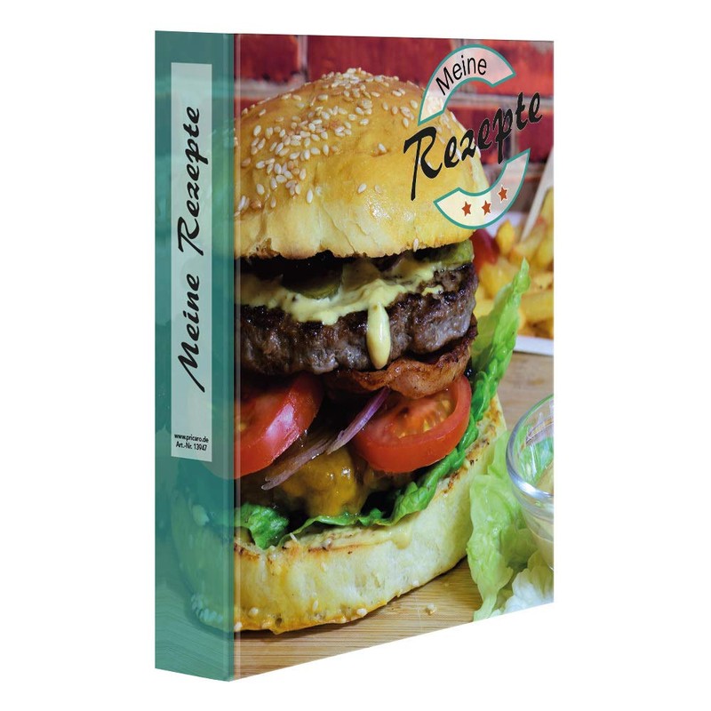 PRICARO American Burger A4 Recipe Folder with Recipe Pad