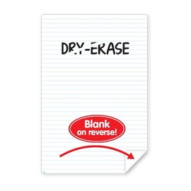 EAI Education Double-Sided Dry-Erase Poster Board: Lined, 24" x 36" - 25 Sheets
