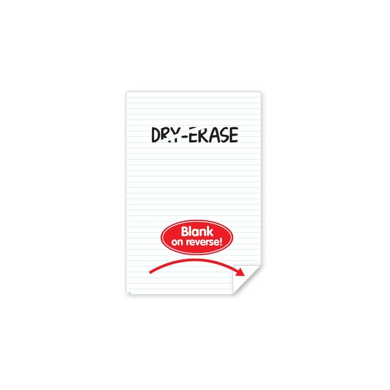 EAI Education Double-Sided Dry-Erase Poster Board: Lined, 24" x 36"