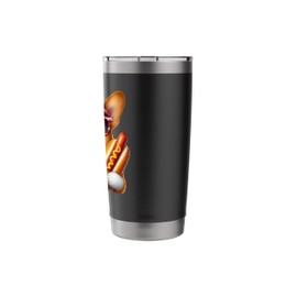 Corgi 4th of July American Flag USA Patriotic Corgi Hotdog Stainless Steel Insulated Tumbler