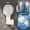 TAILI Bathroom Suction Hooks with Vacuum Suction Cups- No Drilling