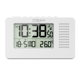 Miraval Funk-Projektionswecker Datumsanzeige Temperaturanzeige Reisewecker (Weiß)