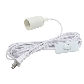 wininks 6FT Salt Lamp Cord ON/Off Switch with 37MM E26 Light Bulb Socket (External Diameter 37MM), 18AWG Himalayan 2Prong Lamp Cord for Salt Rock Lamp/Christmas Village House