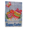 Happy Easter Eggs 12"x18" Sleeved Polyester Garden Flags
