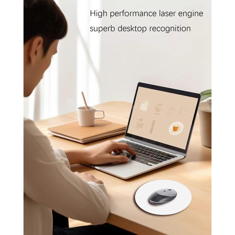 Wireless Bluetooth Mouse，Geyes 2.4G Mouse with USB Receiver Portable Optical