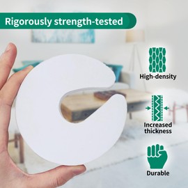 Moonybaby Door Finger Guards, Enhanced Density, More Durable, 6 Pack Foam Door Stopper, Enhanced Thickness to 0.8 inches, Door Safety for Children, White