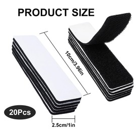 Rukinovi 20Pcs Double Sided Sticky Pads,Double Sided Tape Heavy duty Picture Hanging Wall Mounting Tape for Home and Office Use,1x4Inch Picture Hanging Strip for Walls,Floor etc Sticky Pads