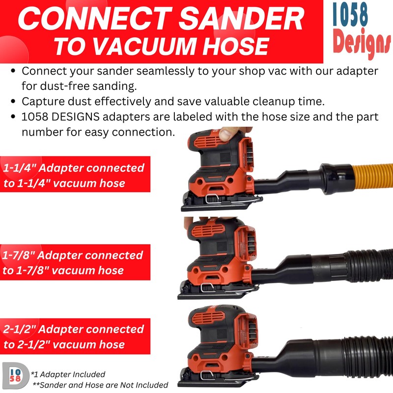 Sander Vacuum Adapter for CRAFTSMAN 1/4 Sheet Sander CMCW222 -