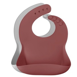 MinikOiOi Basics Bib 101020064 2-teiliges Lätzchen Kirsche und Grau