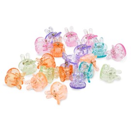 iscream Set of 20 Colorful .4" Mini Bunny Shaped Claw Hair Clips in Carrot Shaped Box