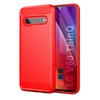 SCL Case for LG V60 ThinQ Case, [Red] Carbon Fiber