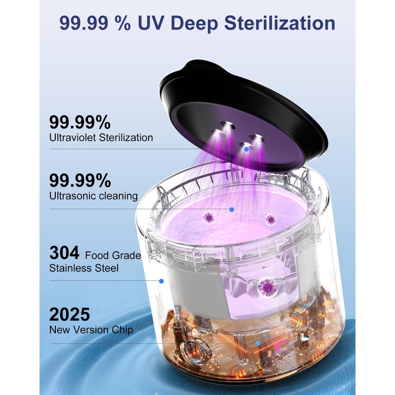 Ultrasonic Retainer Cleaner, 48kHz Denture Cleaner, Retainer Cleaning Machine for