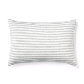 MUJI 84738180 Cotton Sheeting Pillow Cover for 16.9 x 24.8 inches (43 x 63 cm), Heather Gray Border