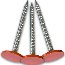 POSEOFFR 8 inch Survey Stakes, Heavy Duty Galvanized Rebar, 2.4 inch Orange Head, 8 Pack