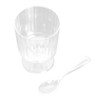24 Clear 5 oz Disposable Ribbed Round Plastic Dessert Cups