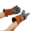 1 Pair Heat Resistant Gloves Separate Fingers Hot Proof Mitts