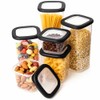 ionEgg Plastic Food Storage Containers with Lids Includes Labels, Stackable