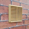 Kair Beige Louvred Wall Vent Grille 155mm External Dimension with