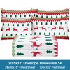 BYSURE Christmas Reindeers and Trees Pattern Bed Sheets 6 Pieces