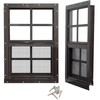 NeatiEase 2 Pack Shed Windows with Black Frame, 12x 18