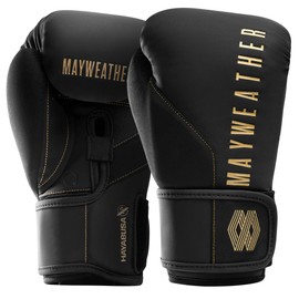 Hayabusa Mayweather Champ Boxing Gloves for Men and Women - Black/Gold, 16oz