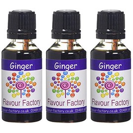 Flavour Factory Ginger, Extra Strong Food Flvouring Concentrates 85.5ml (Pack of 3 x 28.5ml bottles)