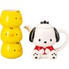 Sanrio SAN4557 Pochacco and Peachan's 3 Sisters, Teapot, Approx. 13.5