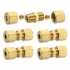 uxcell 5Pcs Brass Compression Tube Fitting, 6mm Tube OD Connector,