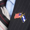 8PCS America Israel Flag Lapel Pins, American Israel Flag Friendship