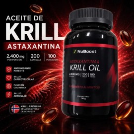 Suplemento De Krill Y Astaxantina 2400 Mg 200 Cápsulas
