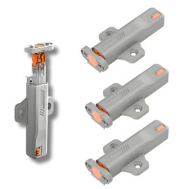 4 Pcs Push to Open Door Catches, Strong 30 N Spring Release Heavy Duty Push to Open Latch, Door Catches for Internal Doors, Self Closing Push Latch, Suitable for Kitchen Closets Wardrobes Closures