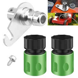 AMTHKNO GX22425 GX22426 Deck Wash Water Port Plate Kit Compatible with John D-eere X400 X500 X700 - Include Coupler GX22425, Fitting GX22426, Screw 37M7089