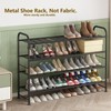 LINZINAR Shoe Rack Long 4 Tier Shoe Storage Organizer Metal