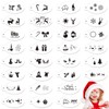 SRIZIAN 30 Pcs Christmas Stencils for Painting, Reusable Face Paint
